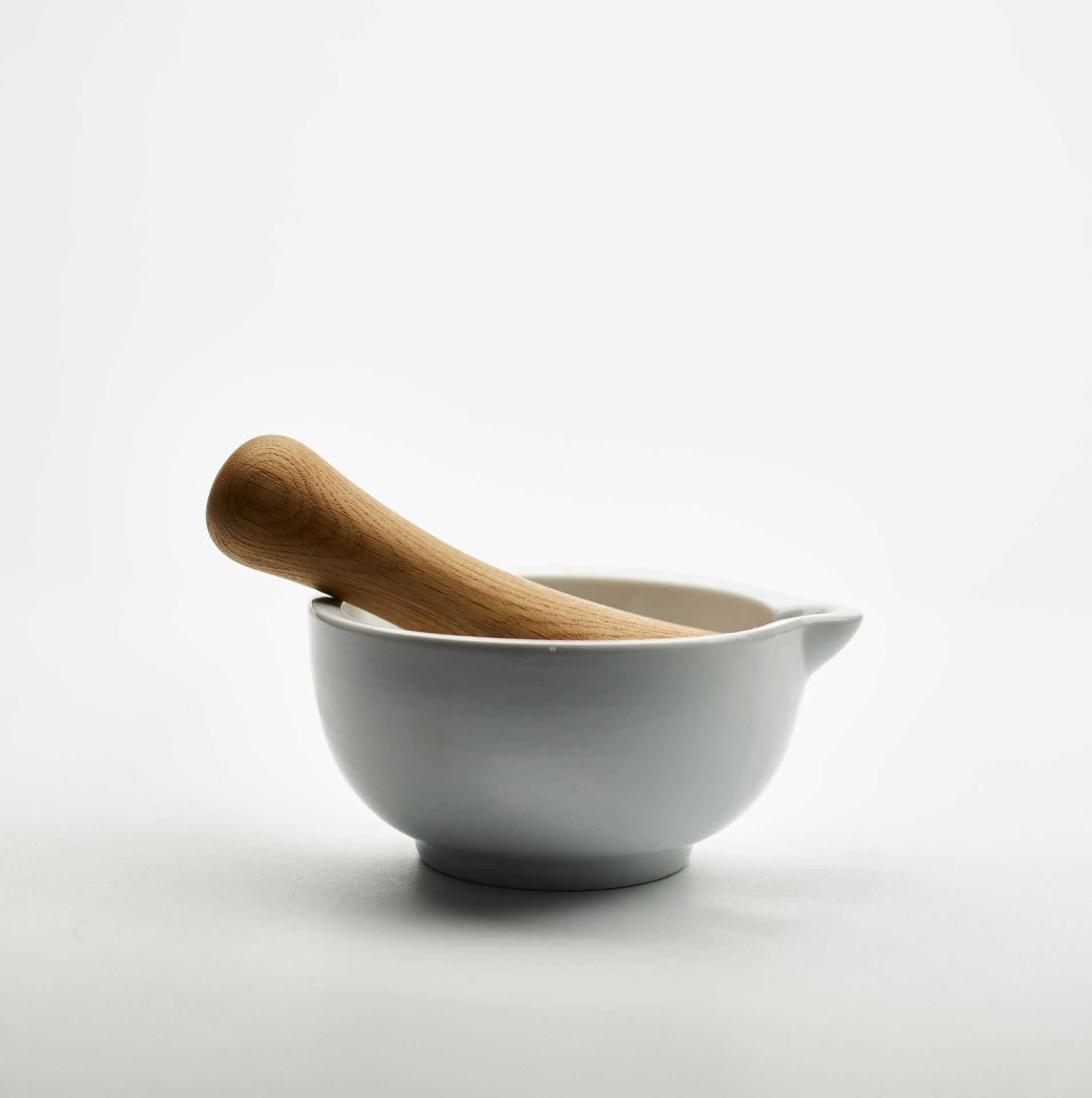 LEGNOART - Pressum Mortero de Cerámica con Maja de Madera de Roble image 1