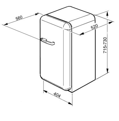 SMEG - Minirefrigerador Estilo Retro de los 50 - Naranja image 5