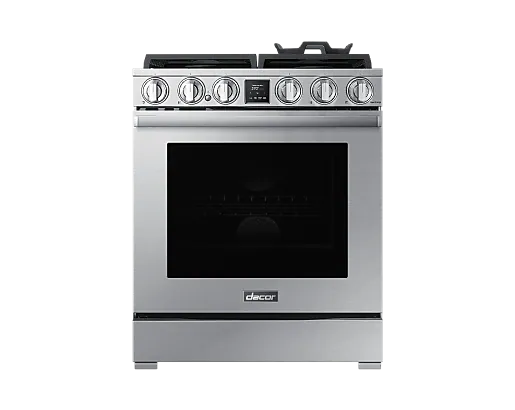 DACOR - Range - 30" Gas Pro-Range 4 Burners, Transitional, Silver, NG/LP