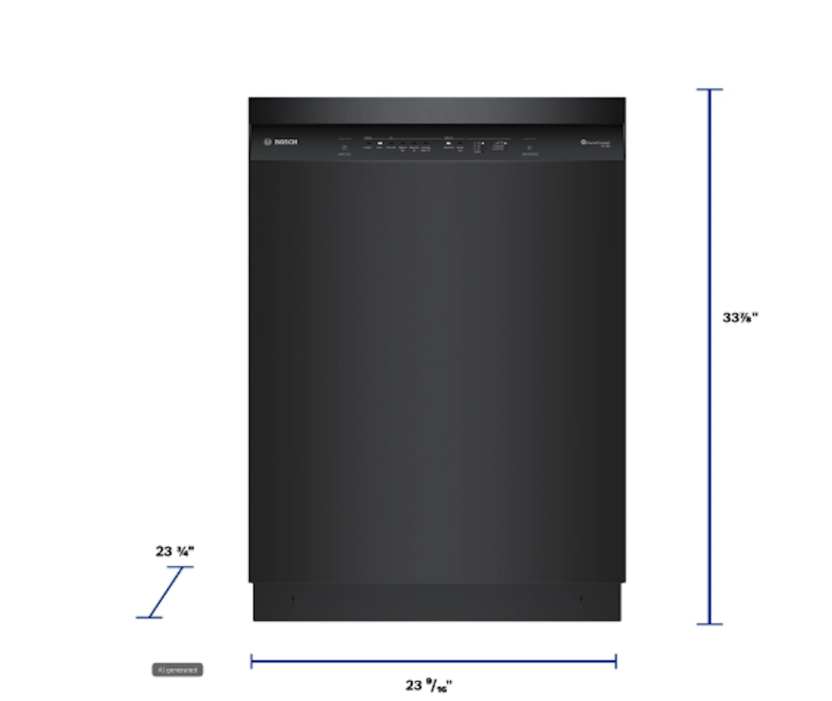 Bosch-100 Recessed Hndl, Stnlss Tub, 2 Rack, 5/3 Cycles, 48 Dba - Bl