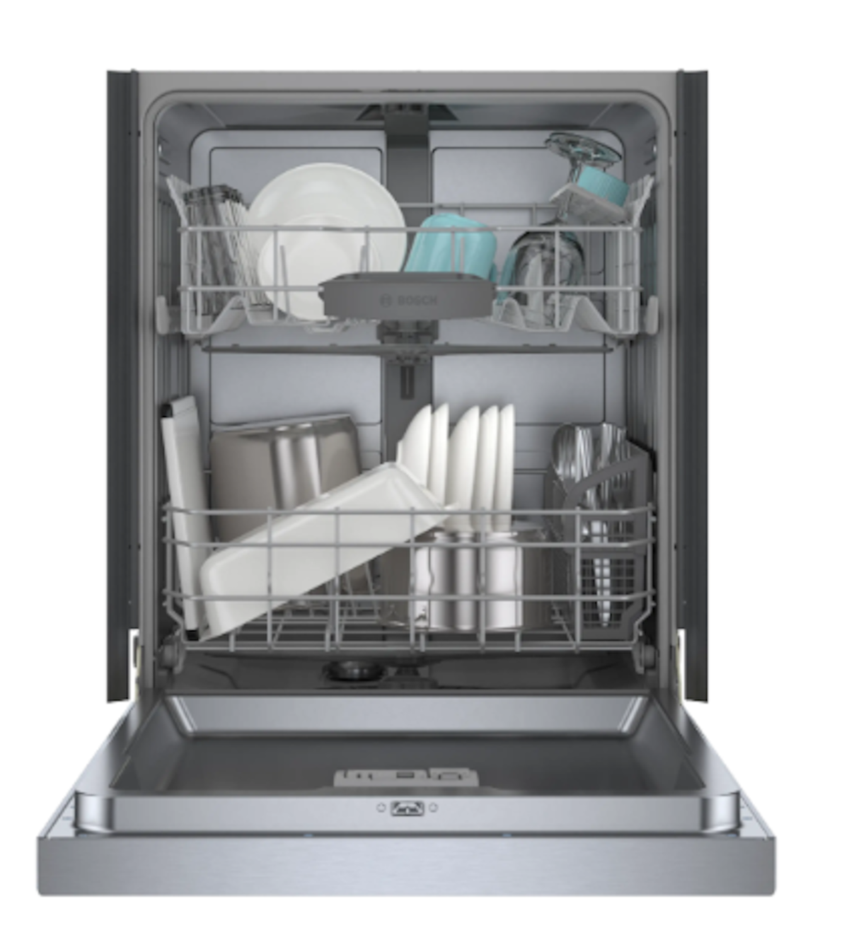 Bosch-100 Recessed Hndl, Stnlss Tub, 2 Rack, 5/3 Cycles, 48 Dba - Ss