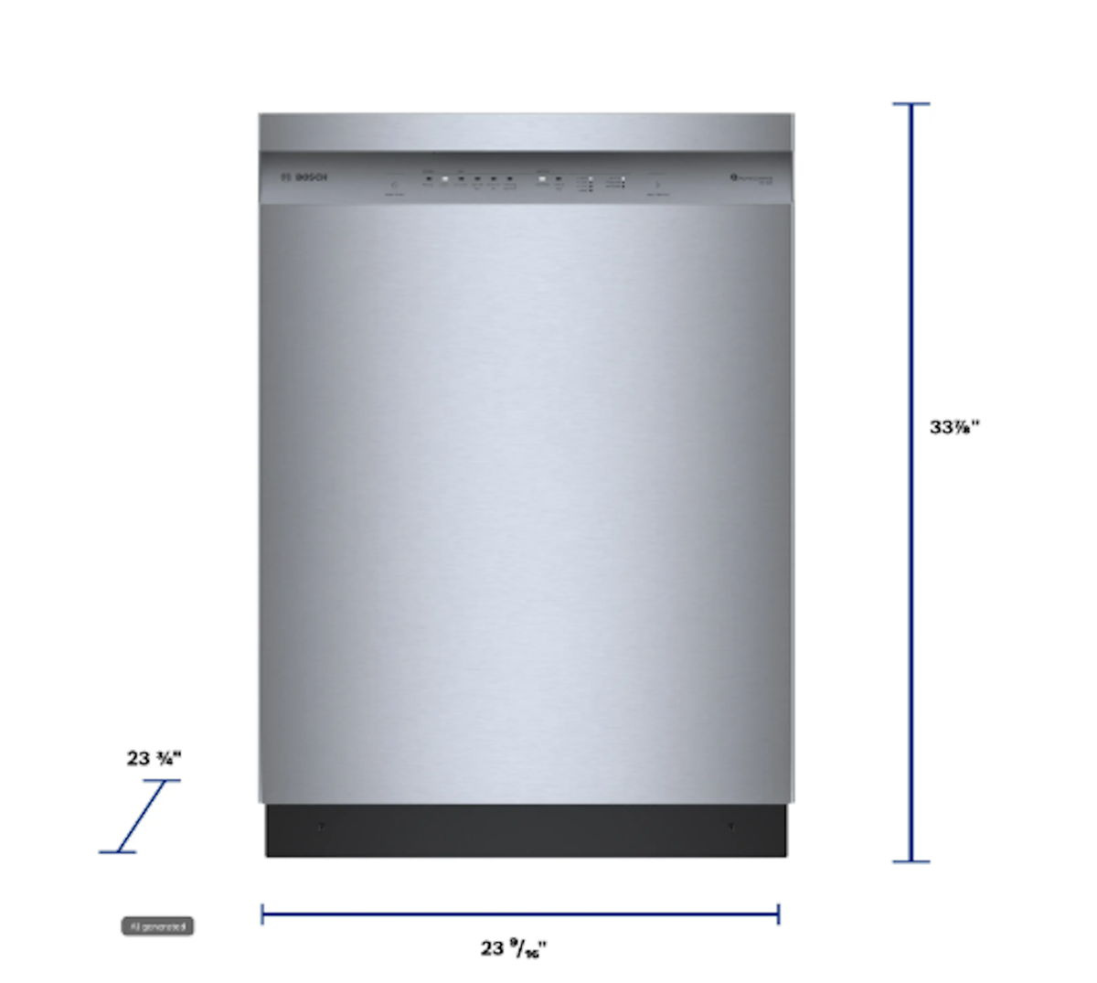 Bosch-100 Recessed Hndl, Stnlss Tub, 2 Rack, 5/3 Cycles, 48 Dba - Ss