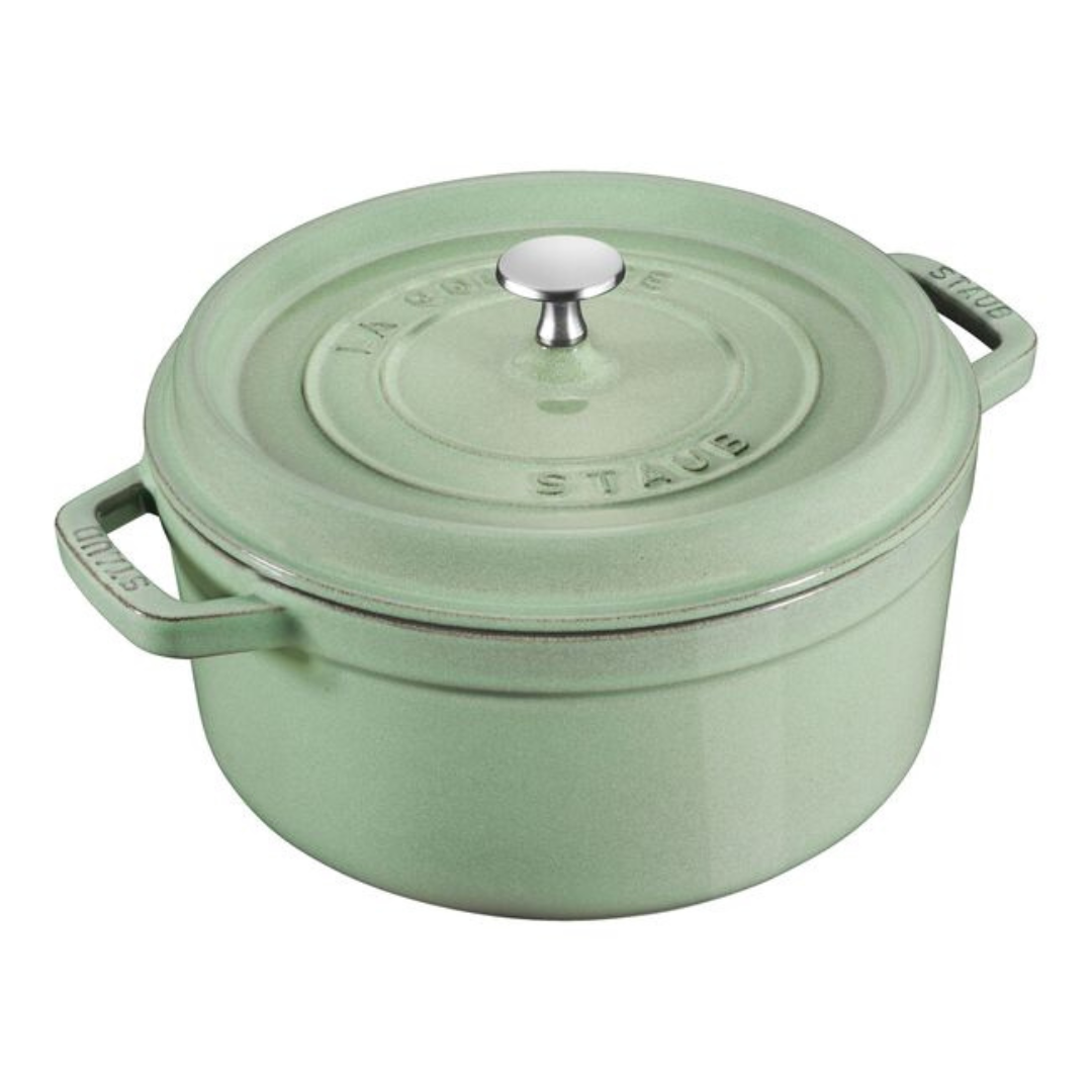 STAUB - Cocotte 28 cm, redondo, Salvia, Hierro fundido