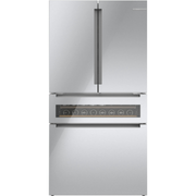 BOSCH -  800 Series French Door Bottom Mount Refrigerator, Glass door 36'' Stainless Steel