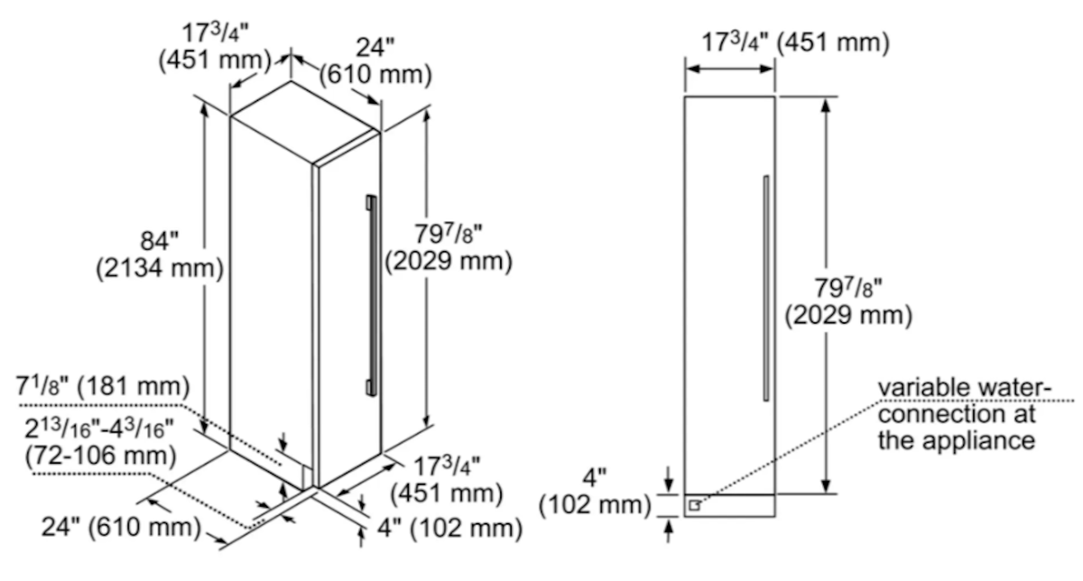 Bosch-18" Benchmark® Built-In Freezer