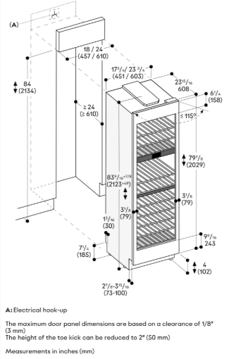 Gaggenau-24" Expressive Series Wine Climate Cabinet Column, Custom Panel Ready