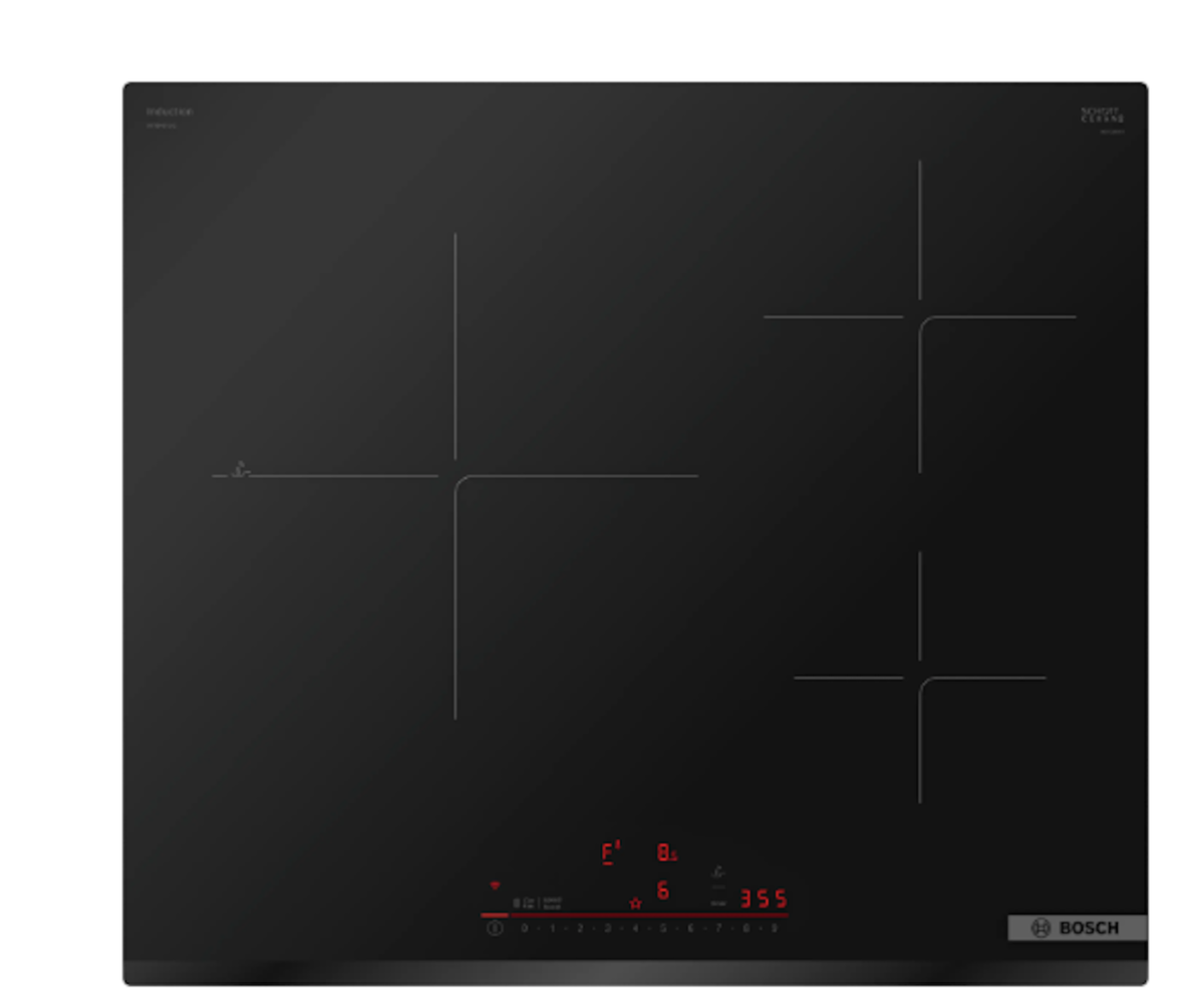 Bosch-24" Induction Cooktop, 800 Series, Black, Frameless, Home Connect