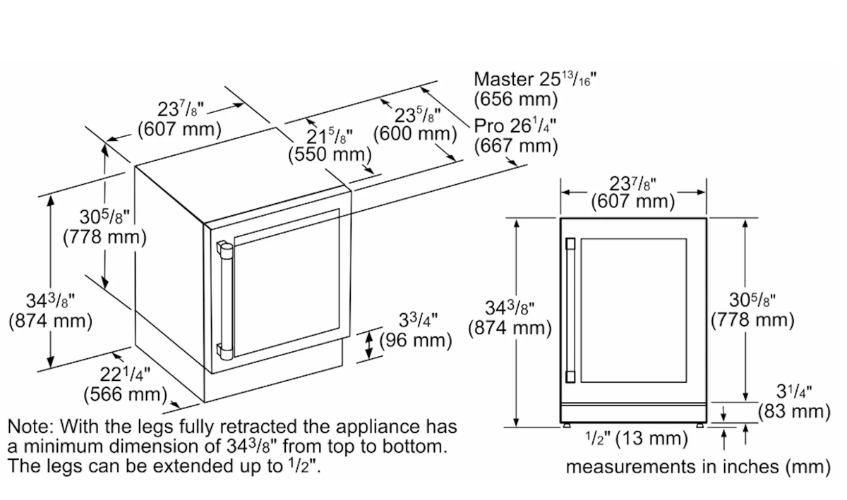 Thermador-24 Inch Glass Door Wine Reserve, Custom
