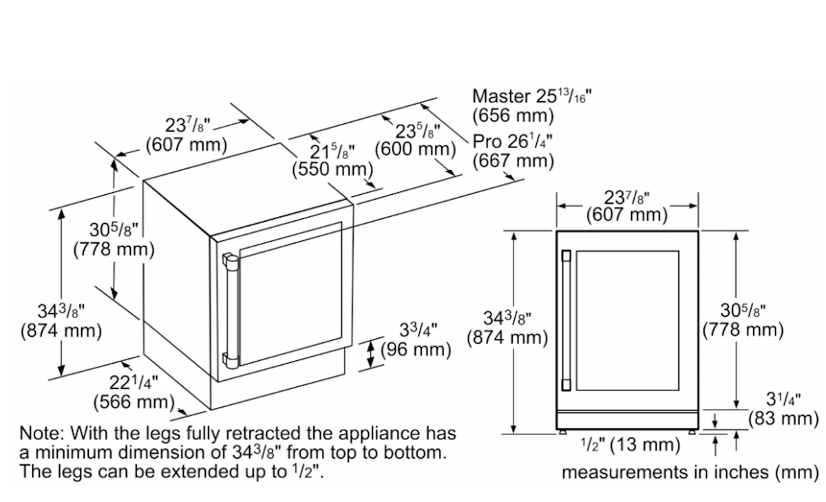 Thermador-24 Inch Uc Glass Door Ref Lh, Custom