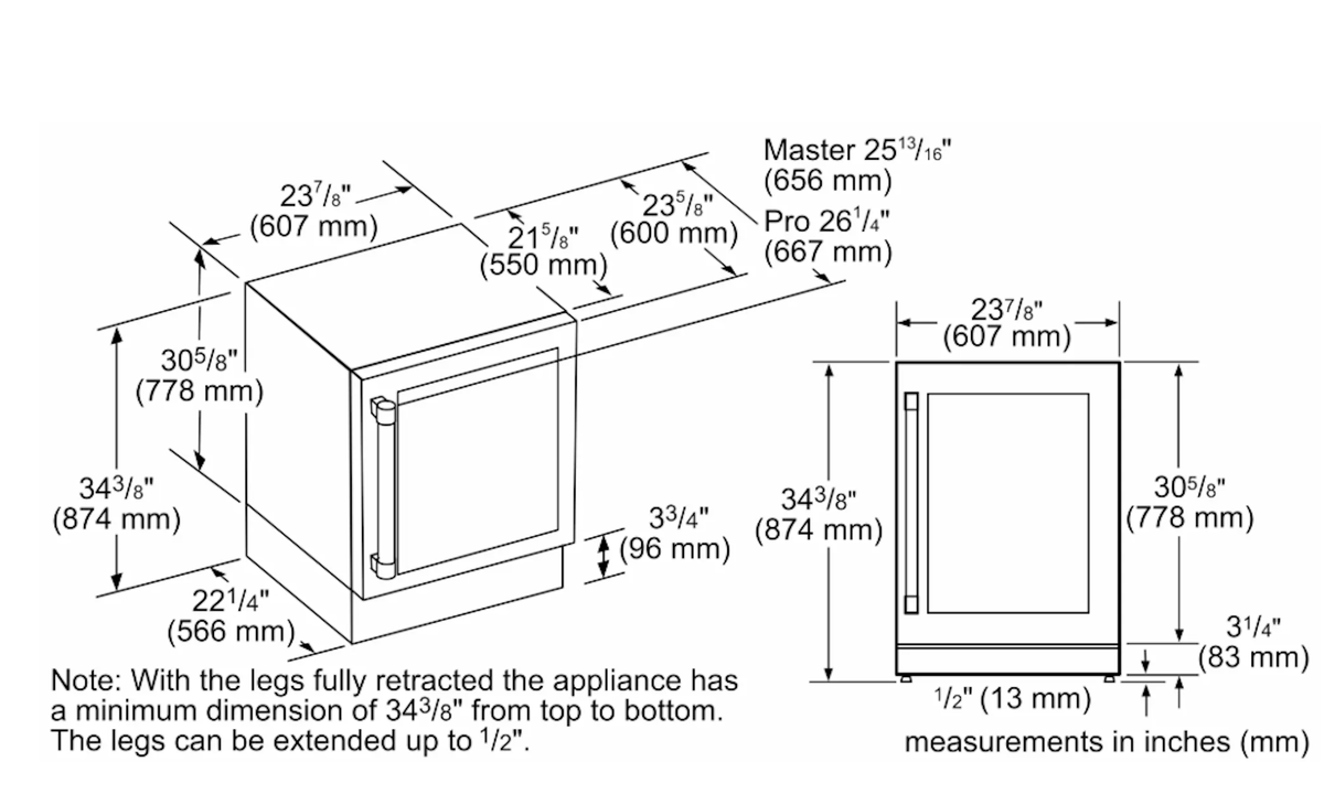 Thermador-24 Inch Uc Glass Door Ref Rh, Custom