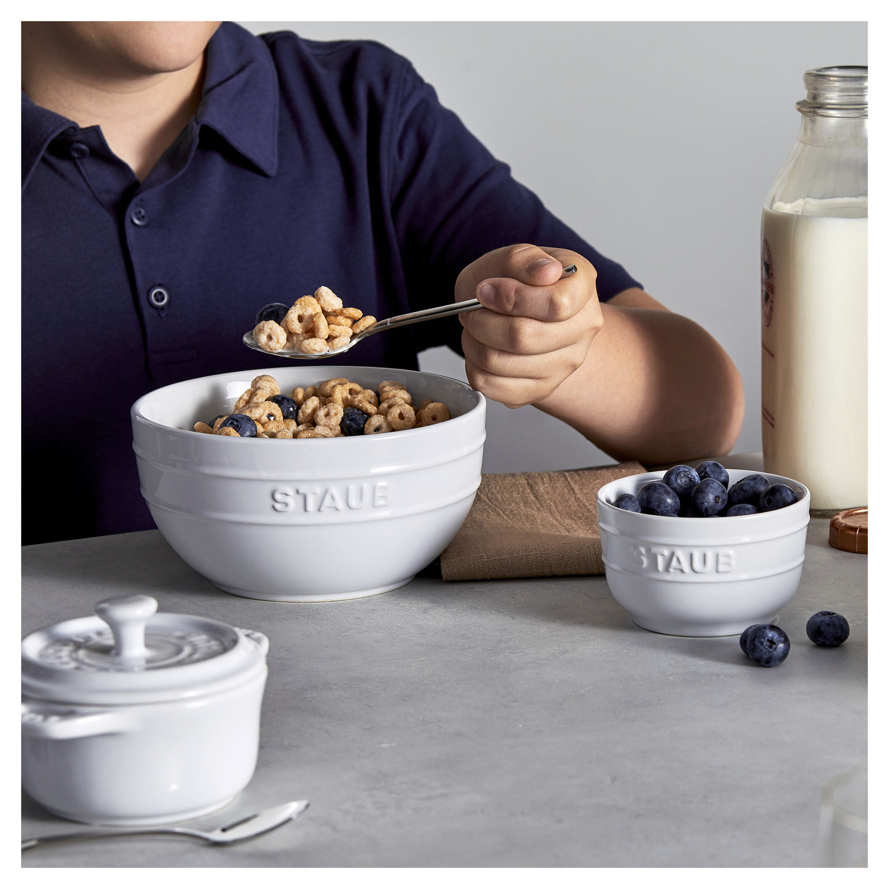 STAUB - Tazón Redondo de 9cm de Cerámica en Color Blanco Puro image 2