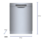 Bosch-300 24" Recessed Hndl, 5/5 Cycles, 46 Dba, Hm Cnnct, Infolight - Ss