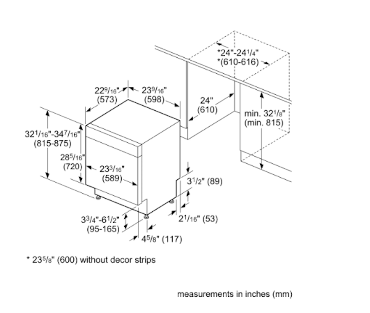 Bosch-300 24" Recessed Hndl, 5/5 Cycles, 46 Dba, Hm Cnnct, Infolight - Ss