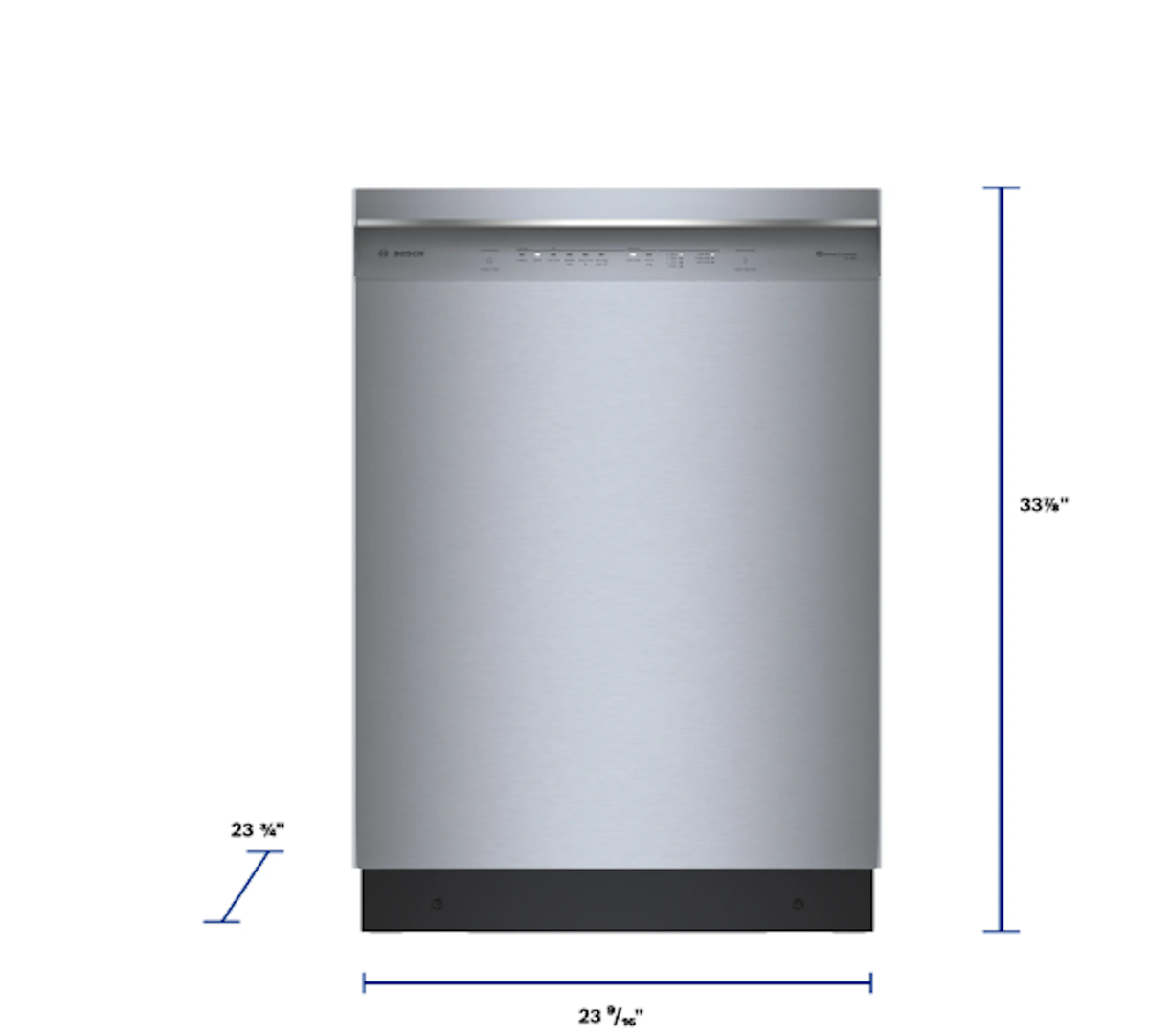 Bosch-300 Recessed Hndl, 5/4 Cycles, 46 Dba,Standard 3Rd Rack - Ss