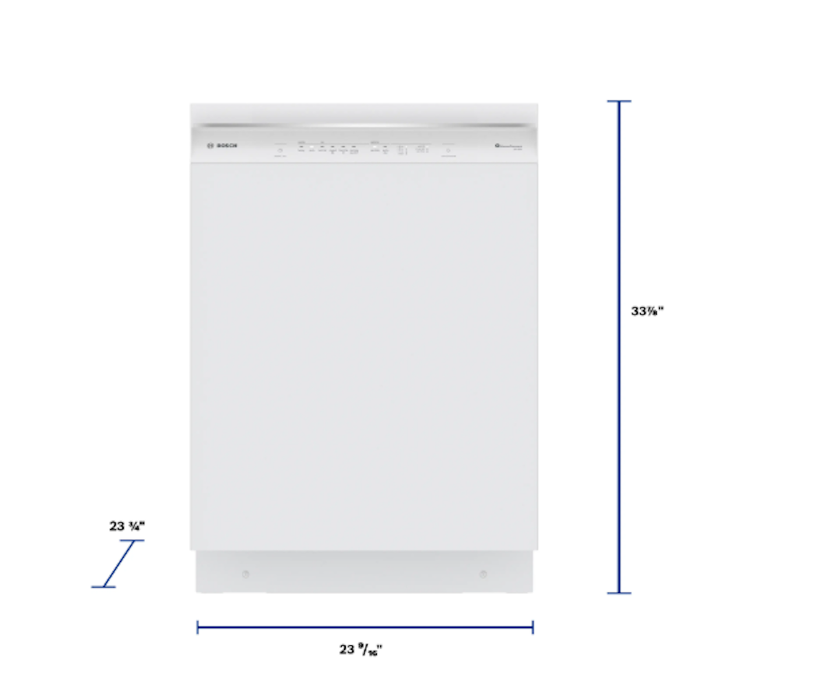 Bosch-300 Recessed Hndl, 5/4 Cycles, 46 Dba,Standard 3Rd Rack - Wh