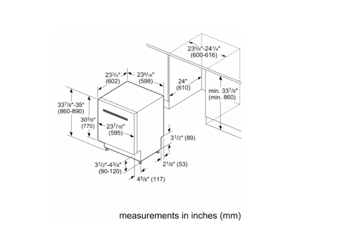 Bosch-300 Recessed Hndl, 5/4 Cycles, 46 Dba,Standard 3Rd Rack - Wh