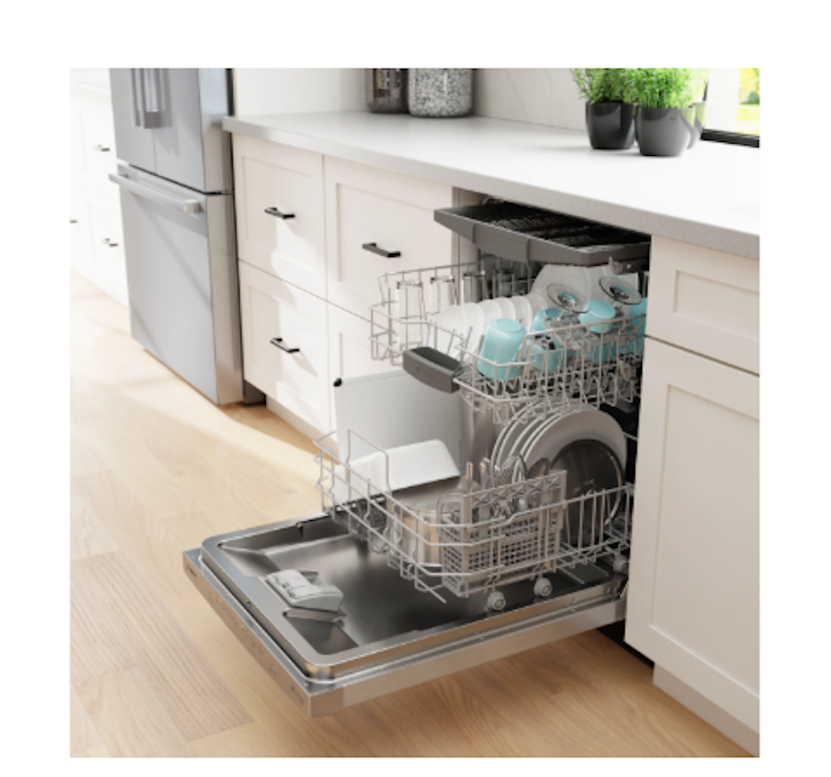 Bosch-300 Scoop Hndl, 5/4 Cycles, 46 Dba,Standard 3Rd Rack - Ss
