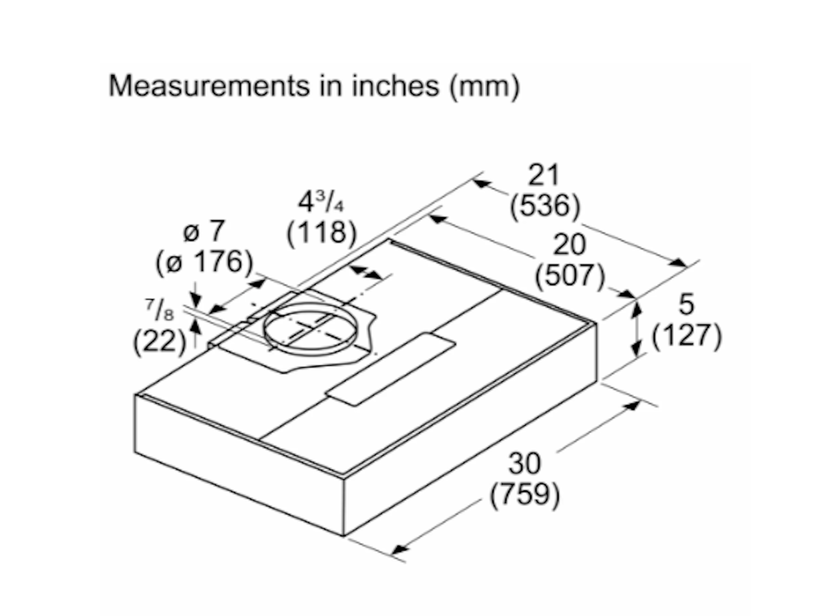 Bosch-300 Series, 30" Under-Cabinet Hood, 300 Cfm, Stnls
