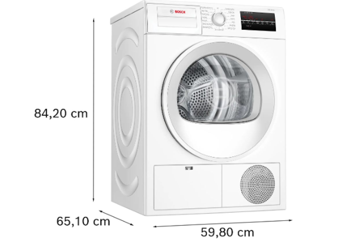 Bosch-300 Series Condensation Dryer - 208/240V, 4.0 Cu.Ft., 15 Cyc., 67 Dba White/Door, 2025 Update (Replaced Wtg86403Uc, Q1 '25)
