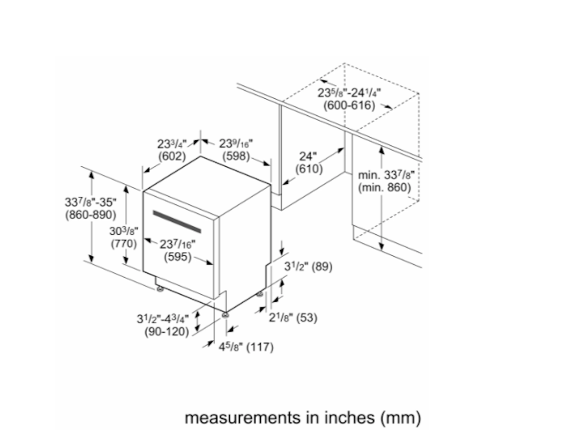 Bosch-300 Series Rec. Hndl, 48 Dba, Standard 3Rd Rack, Puredry - Wh (Launching July '25)