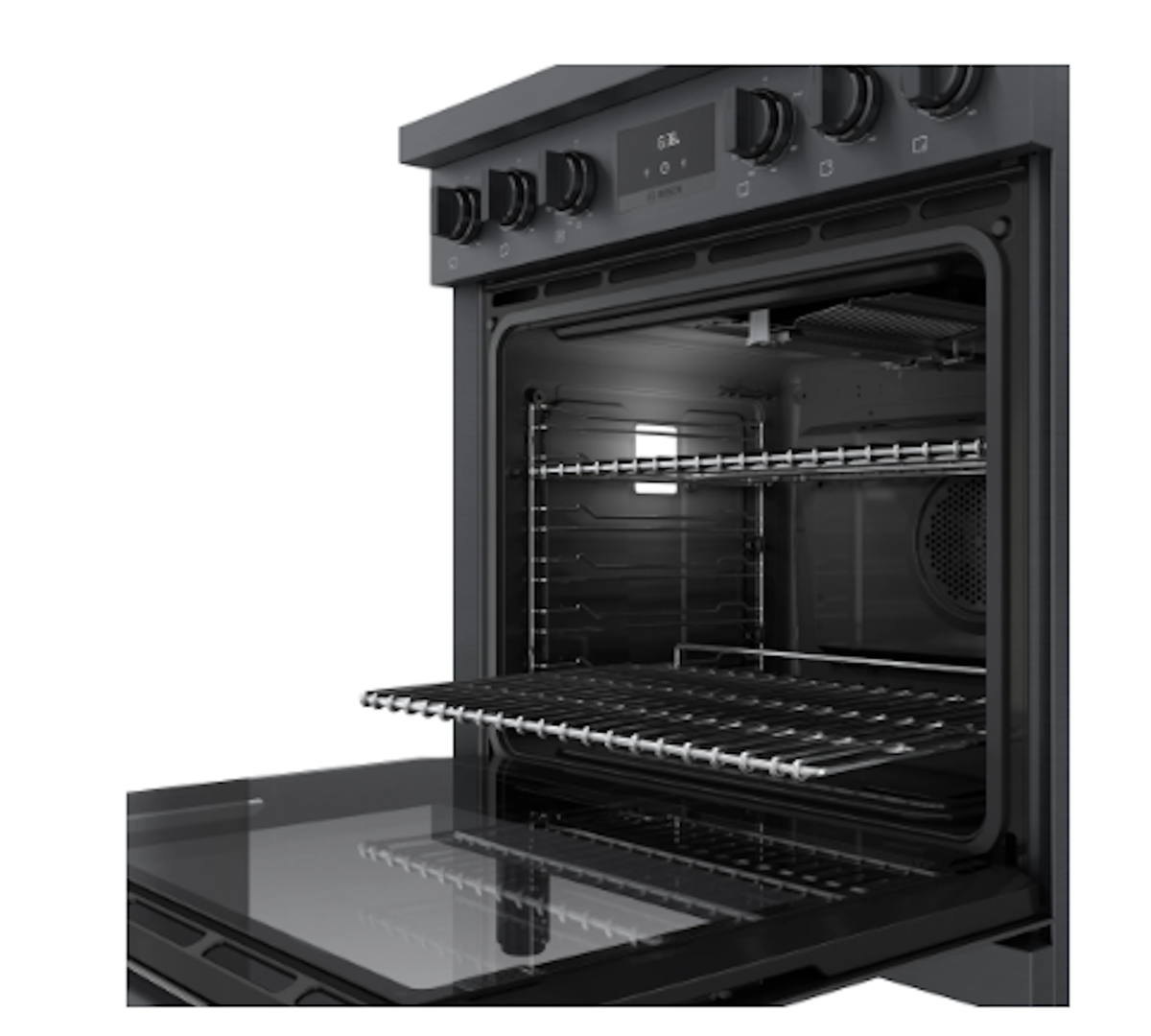 Bosch-30" 800 Series Industrial Style Range, Blk. Ss, Gas