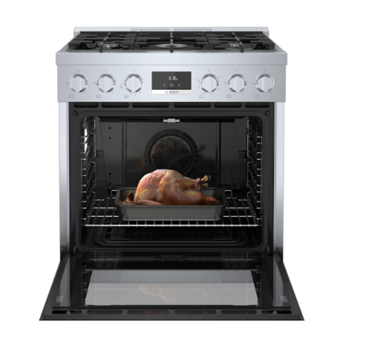 Bosch-30" 800 Series Industrial Style Range, Ss, Dual-Fuel, Us