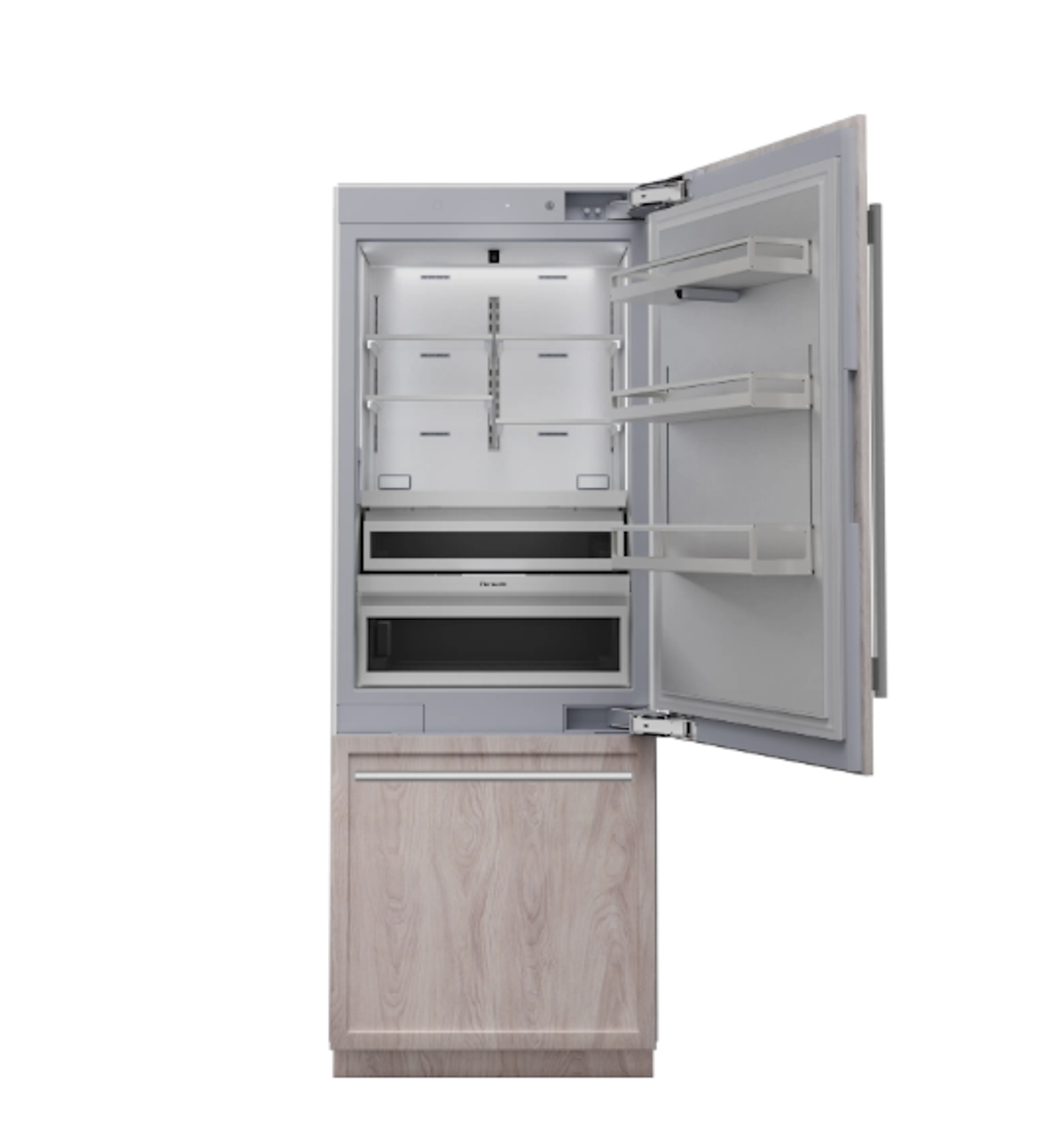 Thermador-30" Built-In Bottom Freezer, 2-Drawer, Panel-Ready, Custom Handle (Replaced T30Ib905Sp)