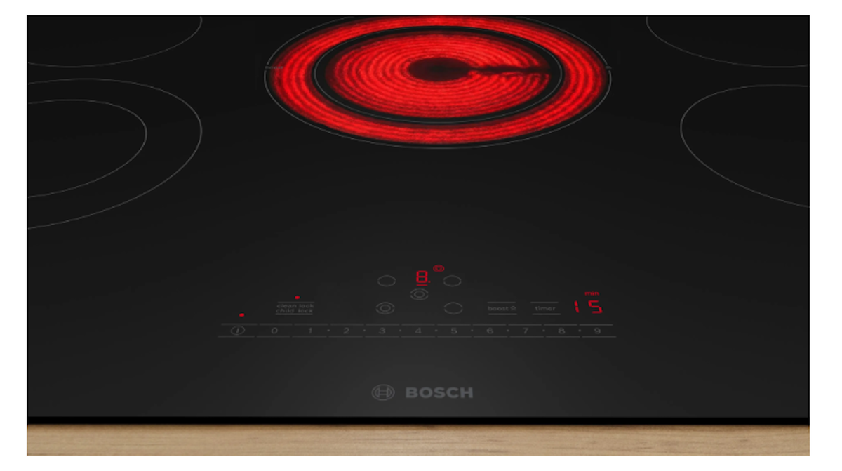 Bosch-30" Electric Radiant Cooktop, 800 Series, Black, Frameless
