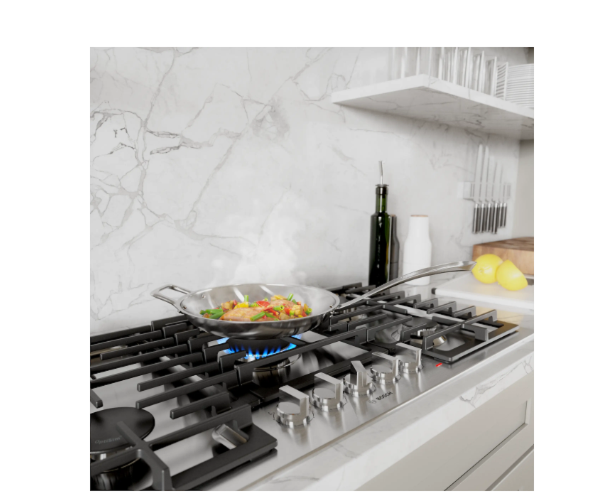 Bosch-30" Gas Cooktop, 500 Series, Stainless Steel