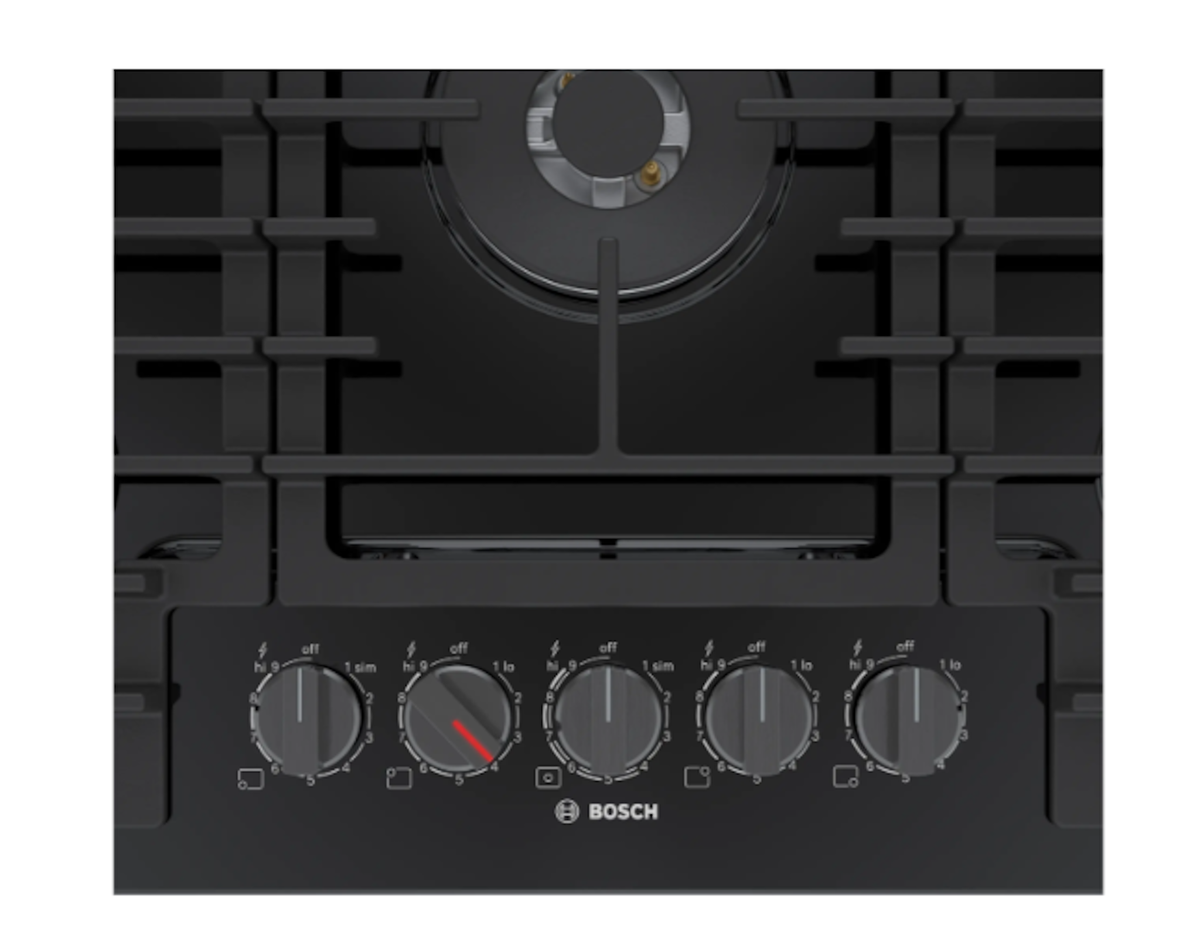 Bosch-30" Gas Cooktop, 800 Series, Blk Ss, Flameselect®