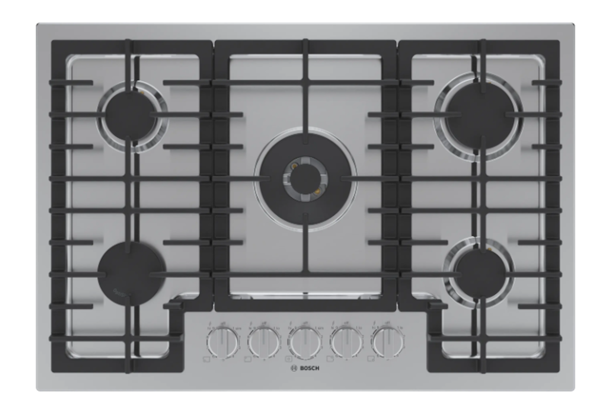 Bosch-30" Gas Cooktop, 800 Series, Stainless Steel, Flameselect®
