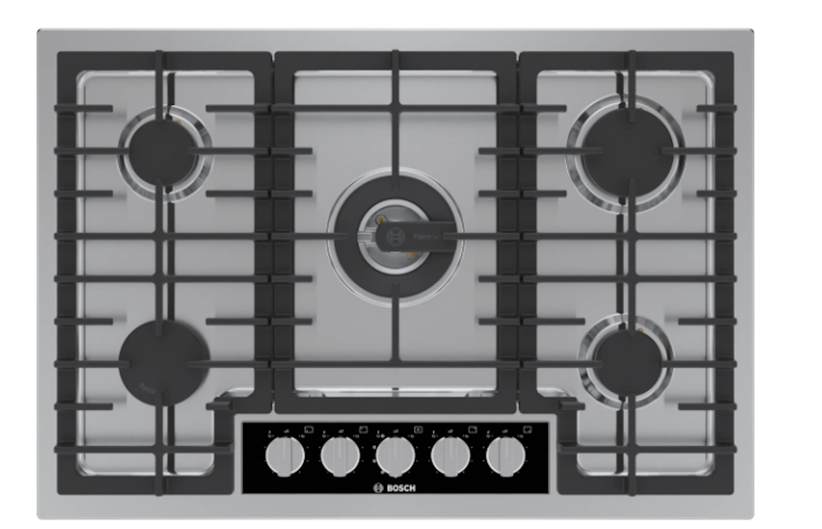 Bosch-30" Gas Cooktop, Benchmark, Stainless Steel, Flameselect®