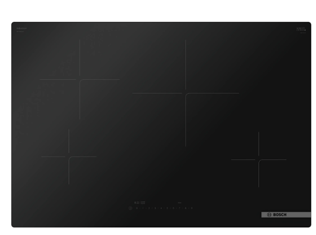 Bosch-30" Induction Cooktop, 500 Series, Black, Frameless, Home Connect (Launching Sept '25)