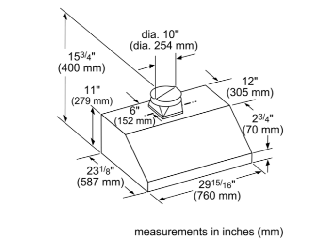 Thermador-30" Masterpiece® Low-Profile Wall Hood, 600 Cfm
