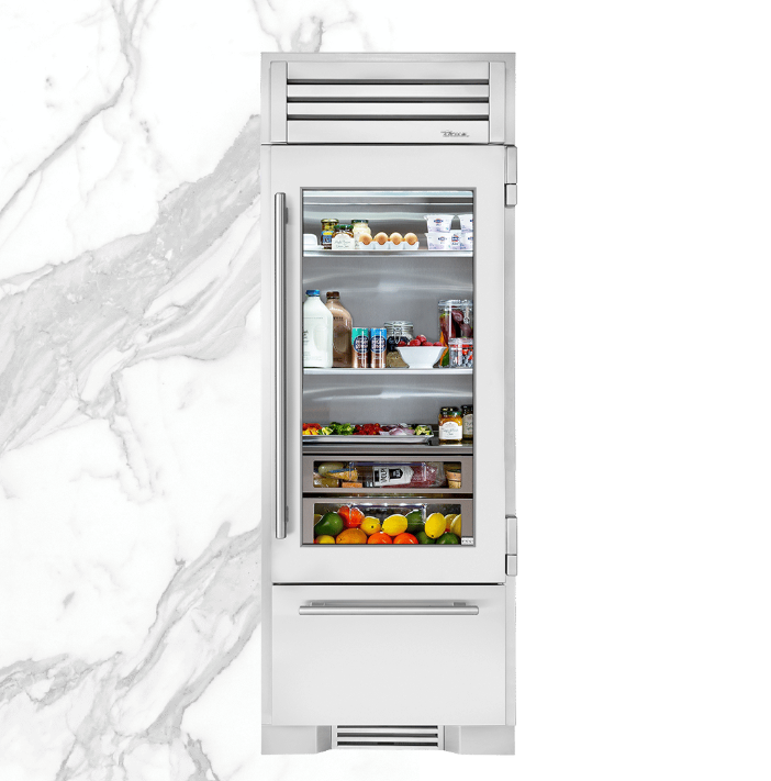 True-30Inch Refrigerator/Bottom Freezer - Stainless Solid Door - Hinged Right (R) - Integrated Ice Maker
