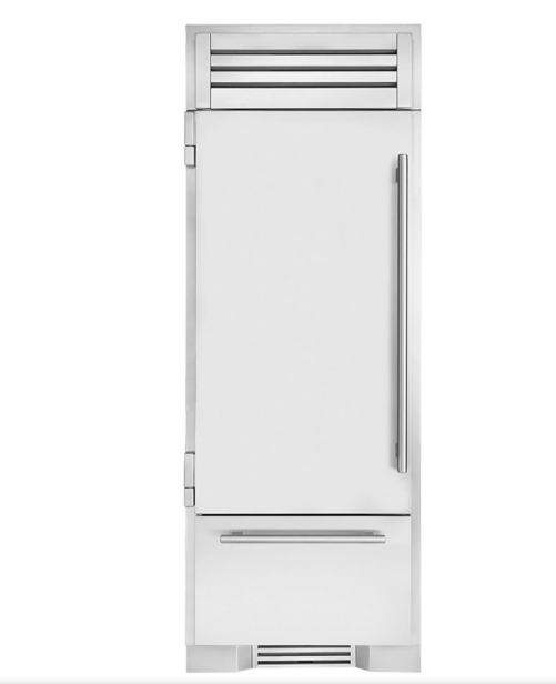 True-30Inch Refrigerator/Bottom Freezer - Stainless Glass Door - Hinged Right (R) - Integrated Ice Maker