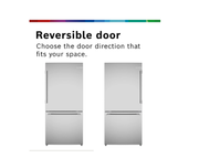 Bosch-33" 100 Series 2-Door Bottom Mount Refr, Counter-Depth, Ss, Bar Handle (Launching Sept '25)