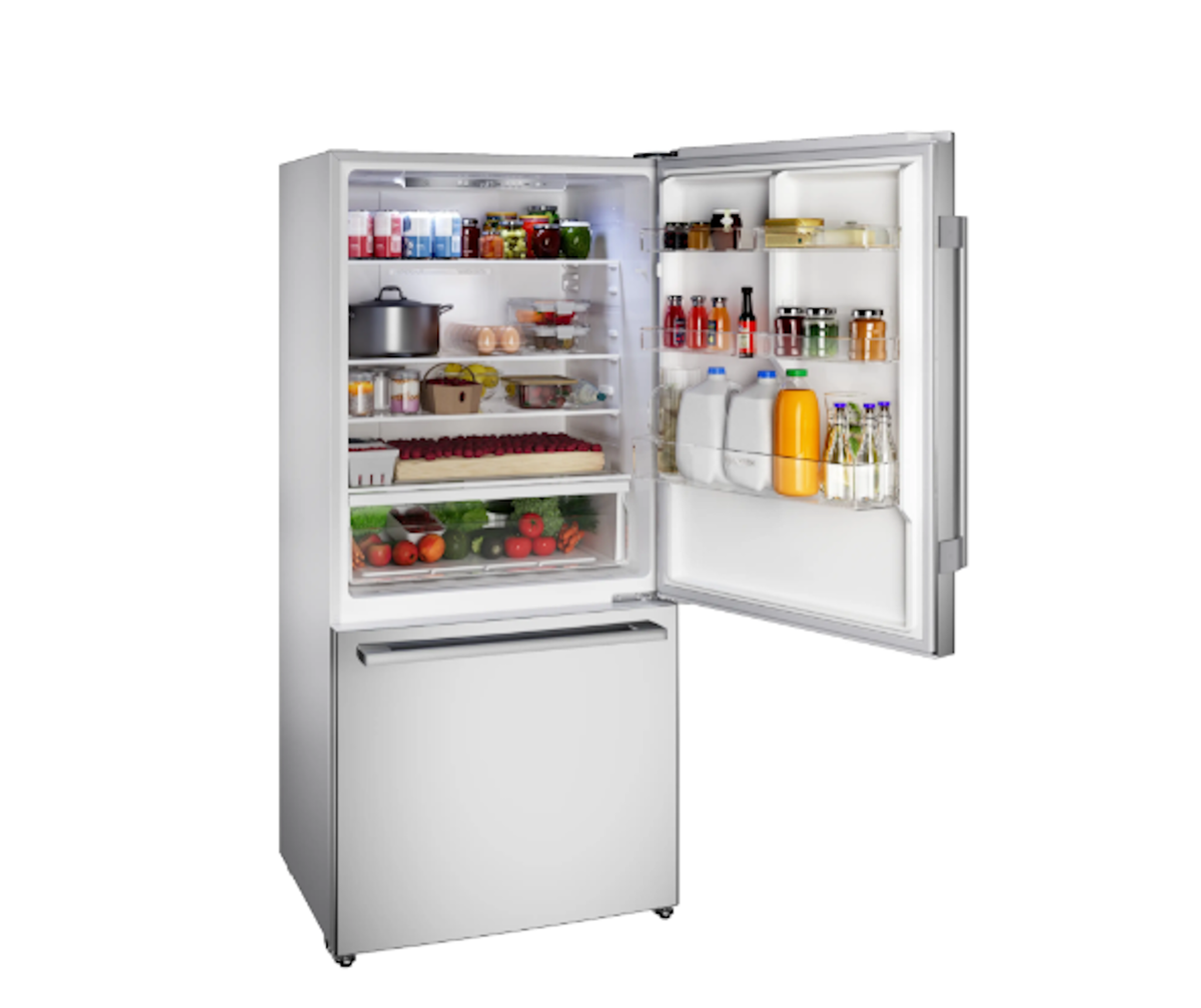 Bosch-33" 100 Series 2-Door Bottom Mount Refr, Counter-Depth, Ss, Bar Handle (Launching Sept '25)