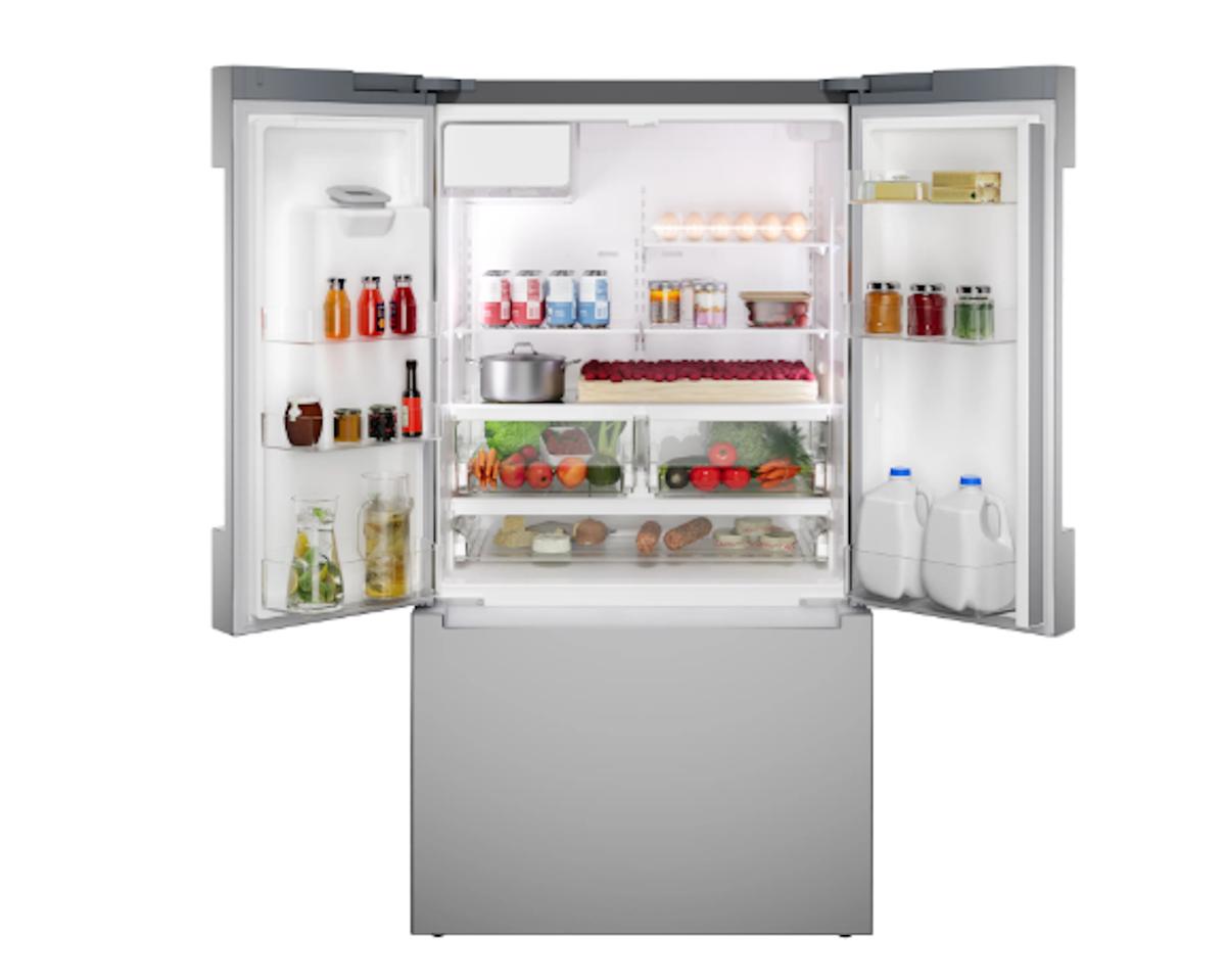 Bosch-36" 100 Series, 3-Door Freestanding French Door Refrigerator, Counter Depth
