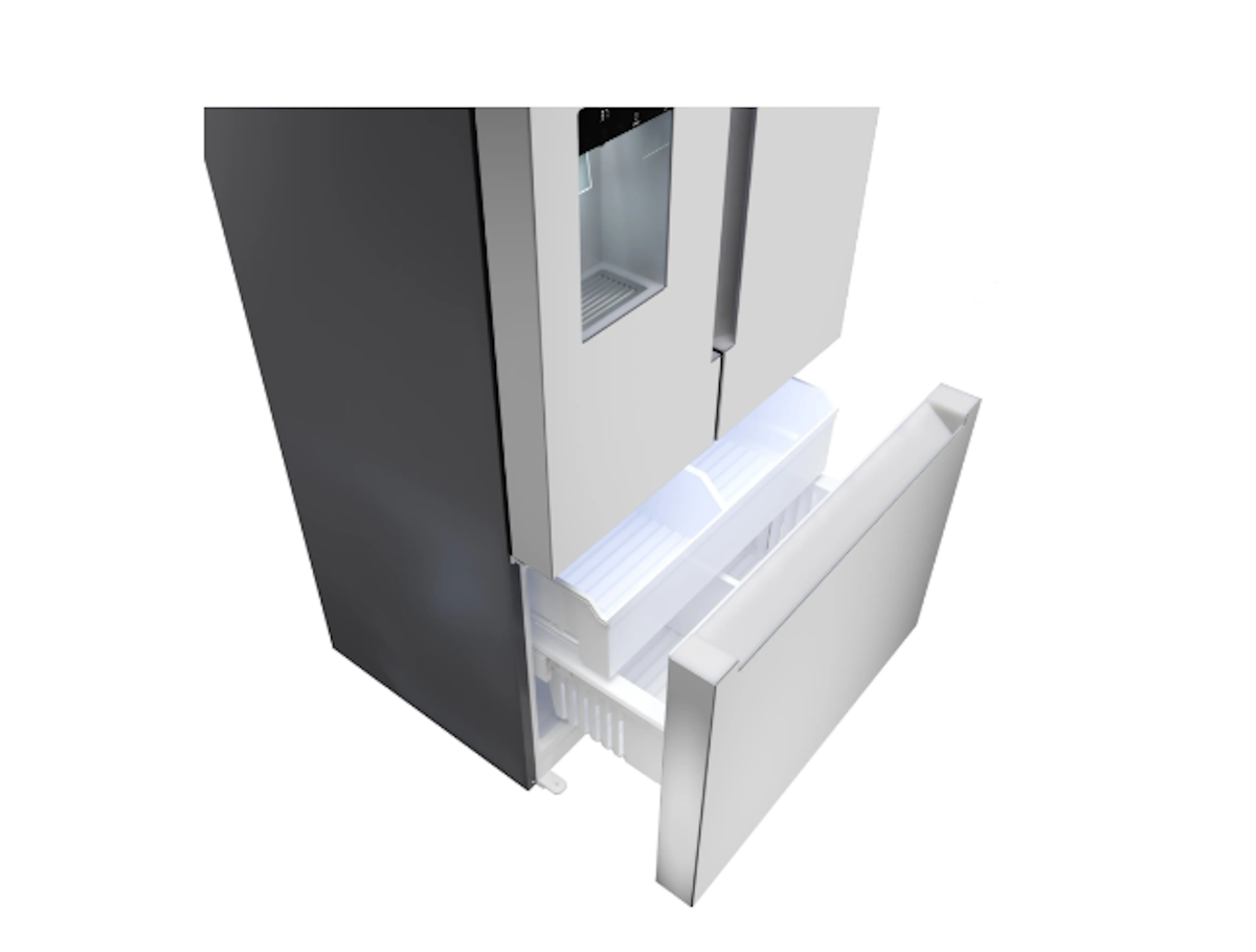 Bosch-36" 100 Series, 3-Door Freestanding French Door Refrigerator, Counter Depth
