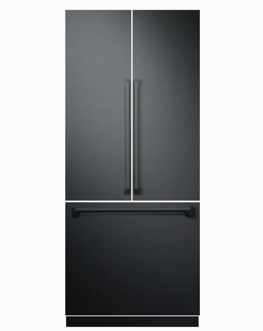 Dacor-36" 3-Door Built-In French Door Refrigerator Panel Kit, Contemporary, Graphite