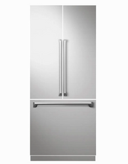 Dacor-36" 3-Door Built-In French Door Refrigerator Panel Kit, Contemporary, Silver