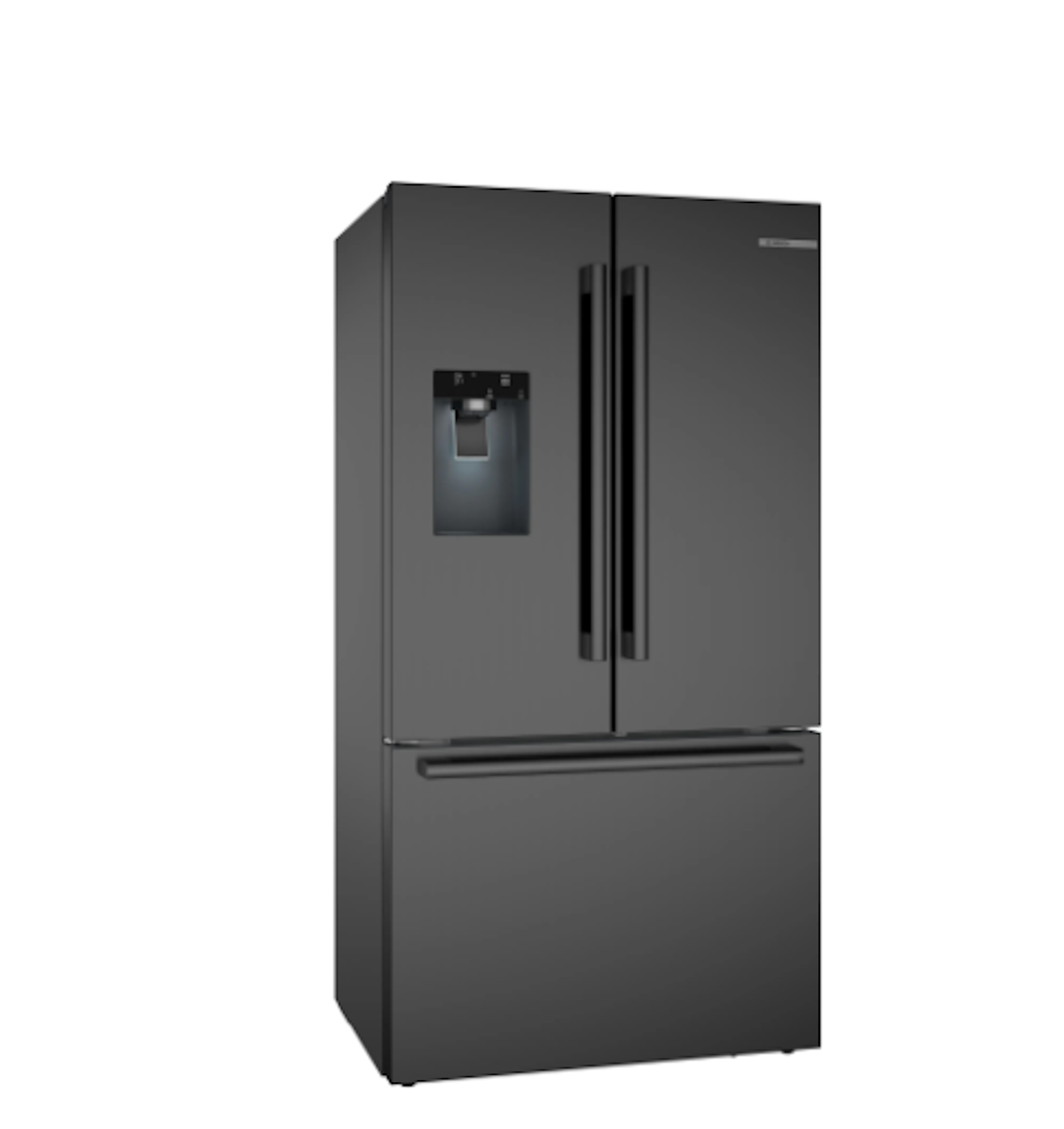 Bosch-36" 500 Series, 3-Door, Counter Depth, External Ice/Water, Blk Ss, 70"
