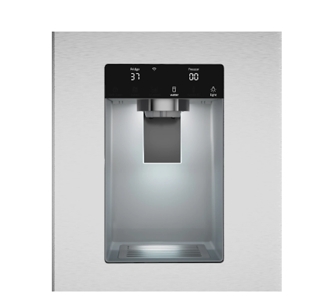 Bosch-36" 500 Series, 3-Door, Counter Depth, External Ice/Water, Stainless Steel, 70"