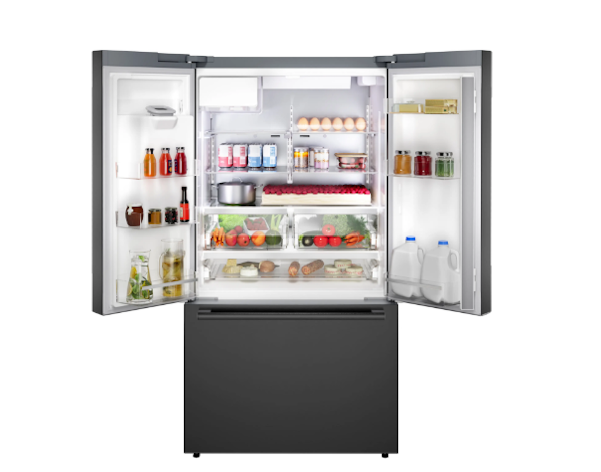Bosch-36" 500 Series, 3-Door, Standard Depth, External Ice/Water, Black Ss, 70"