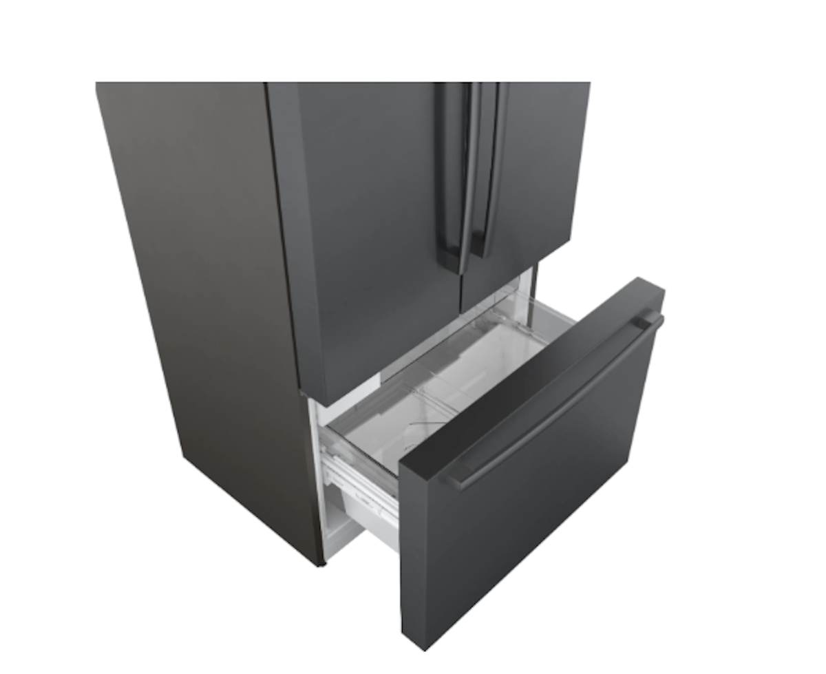 Bosch-36" 800 Series 3 Door French Door Bottom Freezer, B36Ct80Snb, Blk Ss