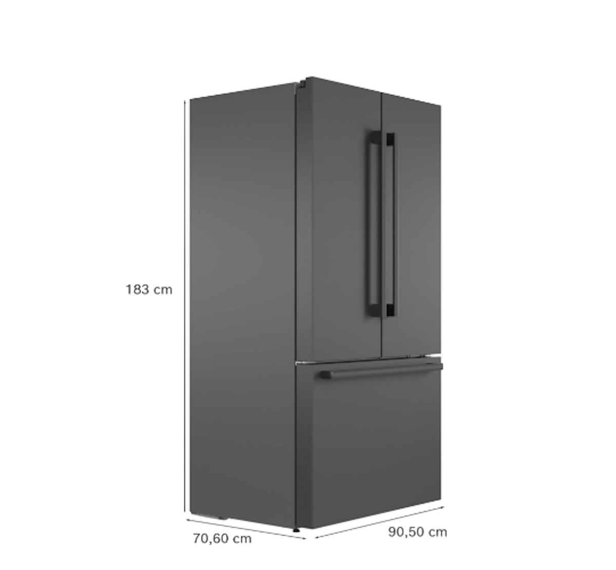 Bosch-36" 800 Series 3 Door French Door Bottom Freezer, B36Ct80Snb, Blk Ss
