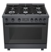 Bosch-36" 800 Series Industrial Style Range, Blk. Ss, Dual-Fuel, Us