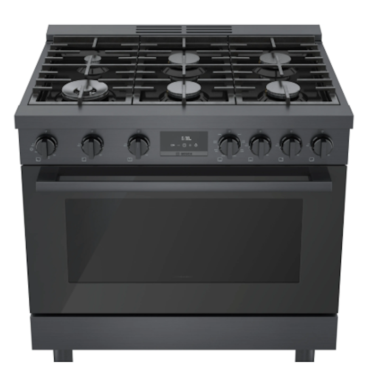 Bosch-36" 800 Series Industrial Style Range, Blk. Ss, Dual-Fuel, Us