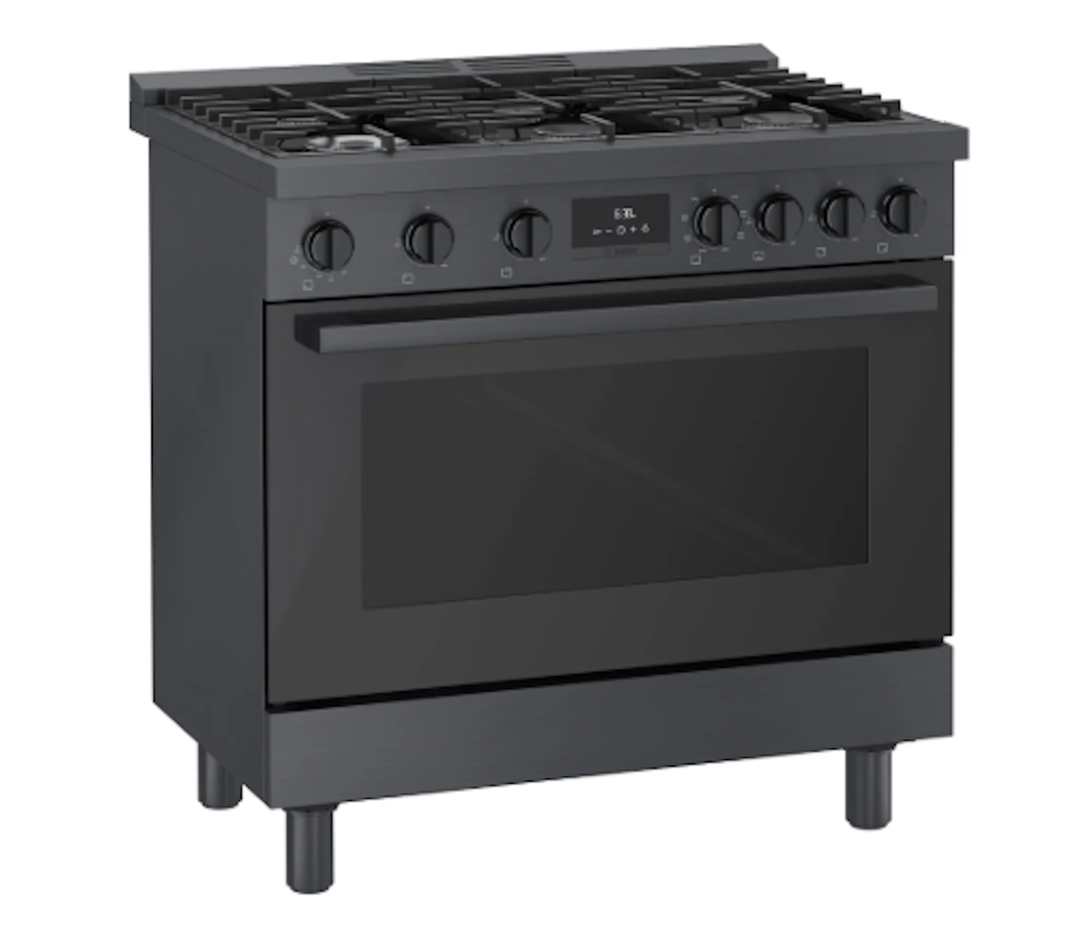 Bosch-36" 800 Series Industrial Style Range, Blk. Ss, Dual-Fuel, Us